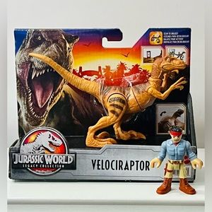 Jurassic World Velociraptor & Dr.Grant Figures